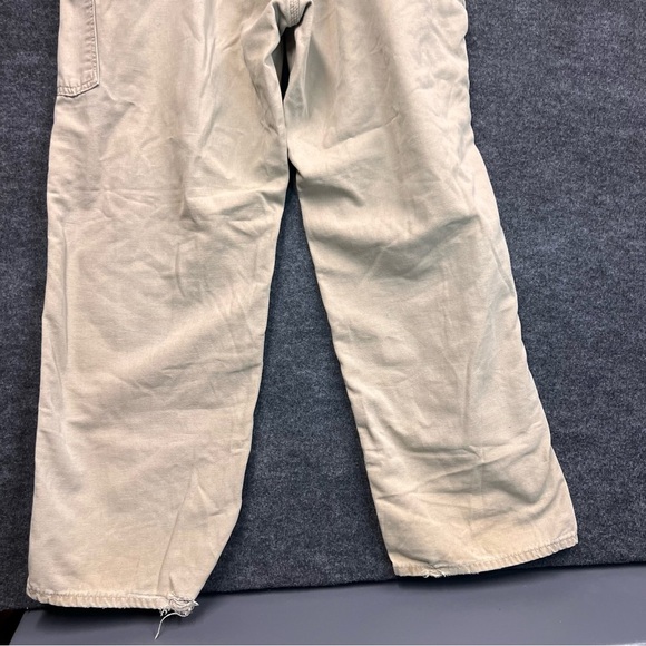 Carhartt Pants FR Carpenter Beige Khaki Brown Original Fit Mens 42 x 32 - Picture 11 of 16